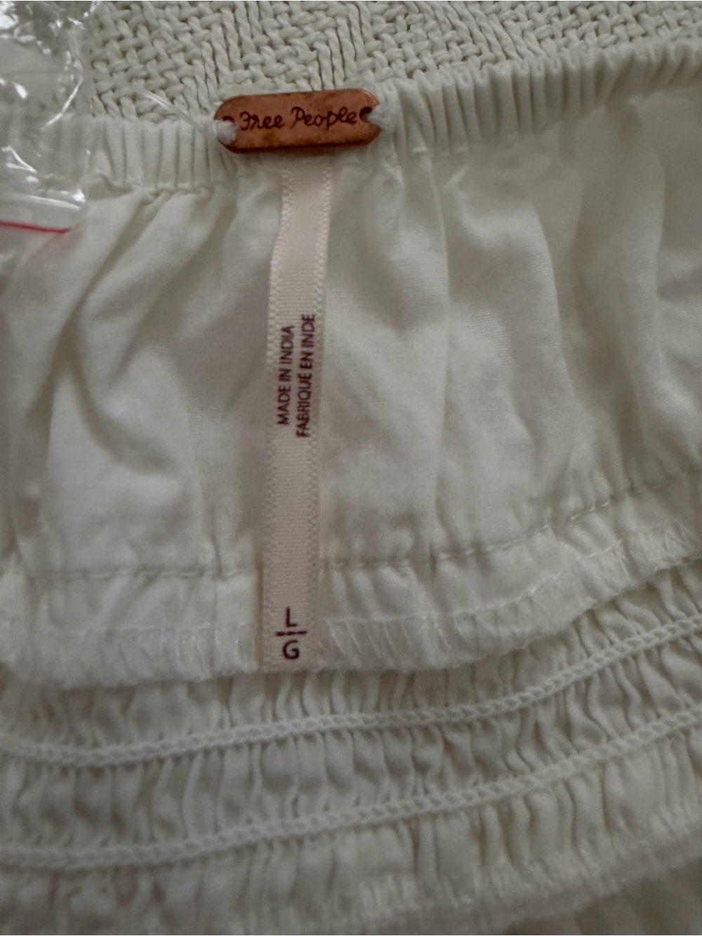 Free People Women’s White Halter Tiered Sundress with Button Accents - Picture 7 of 8